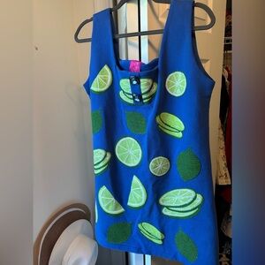 BRAND NEW WITH TAGS QUEEN OF SPARKLES LIME tank dress size L